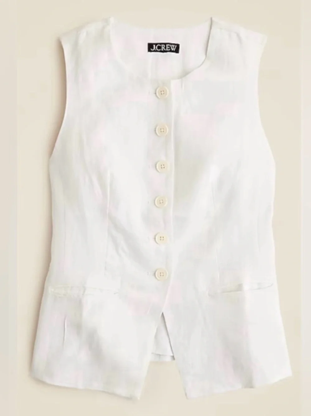 J.Crew Cutaway vest top in linen